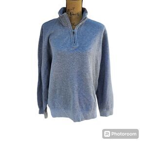 Izod Quarter Zip Sweatshirt Mens SZ Medium Classic Outdoors Sporty Hiking Golf